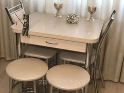 Мини столы для кухни раскладные недорого фото