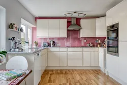 Kitchen Interior With Pink Walls