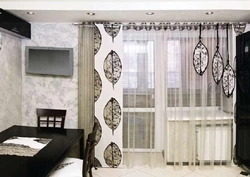 Тюль и шторы в кухню гостиную фото