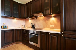 Kitchen walnut photo design