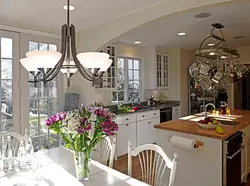 Люстры для кухни в стиле прованс в интерьере фото
