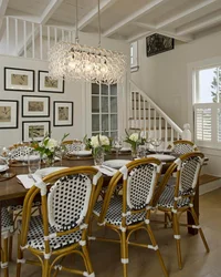 Chandeliers for the kitchen in Provence style in the interior photo