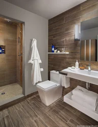 Bathroom With Wood Design Photo