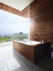 Bathroom With Wood Design Photo