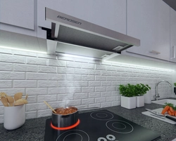 Retractable hood in the kitchen photo