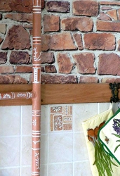 Pipes in the wall in the kitchen photo