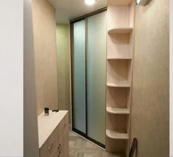 Built-in wardrobe in a narrow hallway photo design