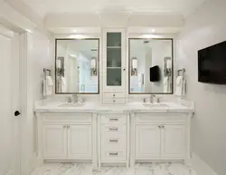 Sink with bathroom cabinet photo