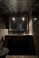Bathtub With Black Suspended Ceiling Photo