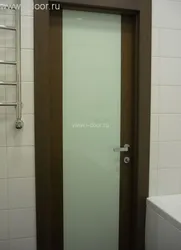 Photo of bathroom doors with glass