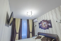 Матовый потолок натяжной белый в спальню фото