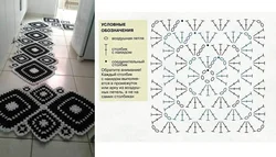 Фото и схемы ковриков в ванну крючком