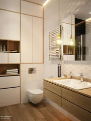 Cabinets in small bathroom design