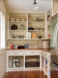 Cabinets shelves in the kitchen photo