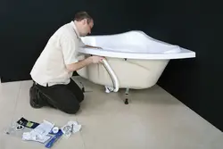 Як усталёўваць акрылавыя ванны фота