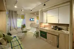 Планировка кухня гостиная спальня фото