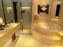 Bathroom with jacuzzi and shower design