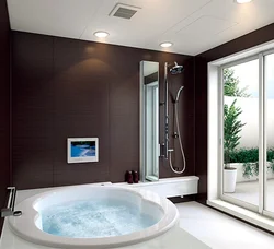 Bathroom with jacuzzi and shower design