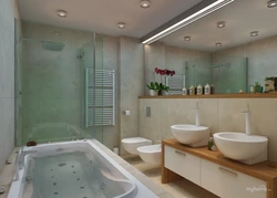 Bathroom with jacuzzi and shower design