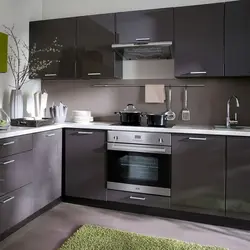 Basalt color in the kitchen interior