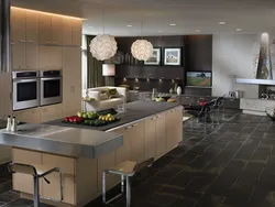 Basalt color in the kitchen interior