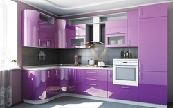 Фиолетовая Кухня Угловая Маленькая Фото