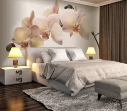 Orchid in the bedroom interior