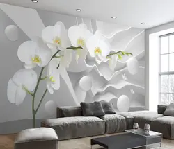 Orchid in the bedroom interior