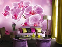 Жатын бөлмесінің интерьеріндегі орхидея