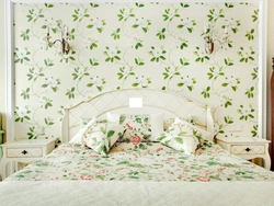 Wallpaper for walls in the bedroom in a flower photo