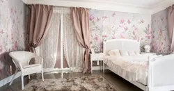 Wallpaper for walls in the bedroom in a flower photo
