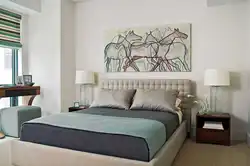 Paintings Above The Headboard In The Bedroom Photo