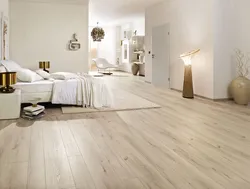 Apartment design with wood flooring