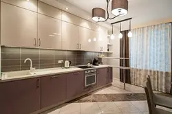 Kitchen design in light colors with tiles