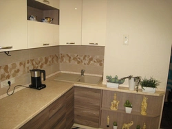 Kitchen interior with ledge photo