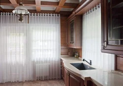 Kitchen design curtains and tulle only photo