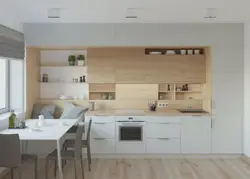 Кухни до потолка белые с деревом фото