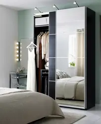 Photo Of Wardrobes With A Mirror In The Bedroom Photo