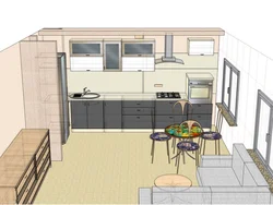 Дизайн комнаты 6 на 6 с кухней