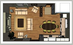 Design of a 6 by 6 room with a kitchen