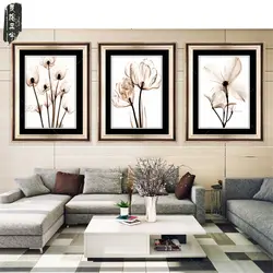 Living room wall design with paintings