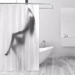 Заманауи ваннаға арналған перде фотосы