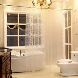 Modern bathroom curtain photo
