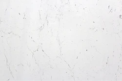 White Marquina marble countertop in the kitchen interior