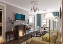 Walk-Through Living Room In The House Design