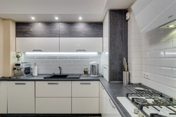 Kitchen splashback design in a modern style in light colors