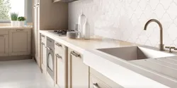 Kitchen Splashback Design In A Modern Style In Light Colors