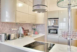 Kitchen splashback design in a modern style in light colors