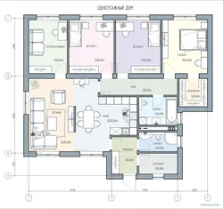 Design Project Of A One-Story House With 3 Bedrooms