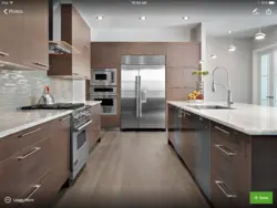 Combination Of Brown And Gray In The Kitchen Interior